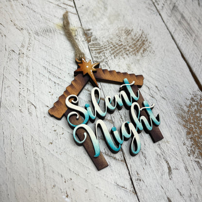 Sweet nativity ornament 2 Out of the Wood