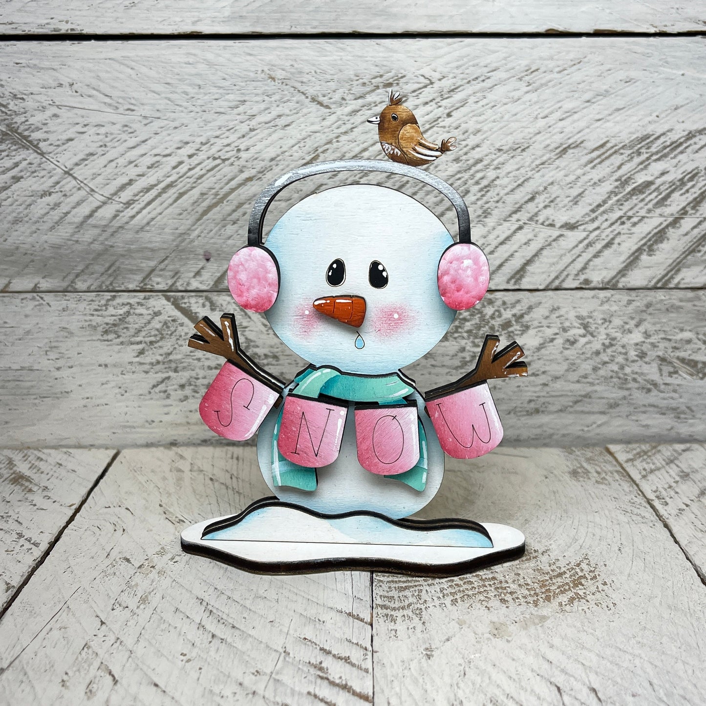 Pupazzi di neve  invernali  con piedistallo Out of the Wood
