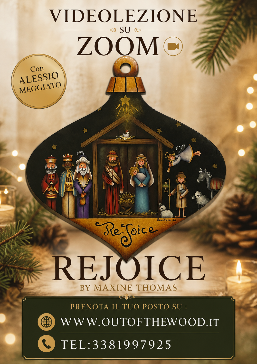 Zoom online REJOICE CON ALESSIO  MEGGIATO by Maxine Thomas Out of the Wood