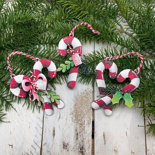Kit candy cane ornament Out of the Wood