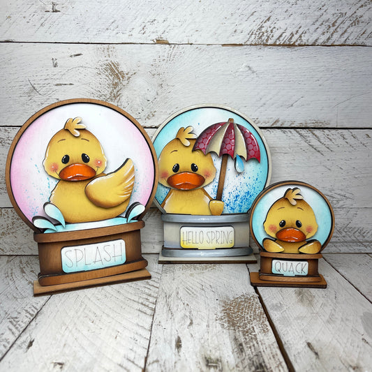 Sagoma papere primavera per Snow globe intercambiabile Out of the Wood