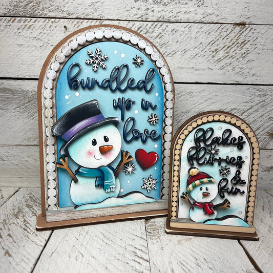 Pannello snowman  per cornice intercambiabile Out of the Wood