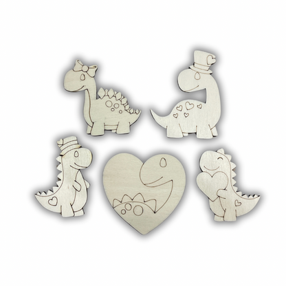 Set 5 dinosauri love 7,5 cm