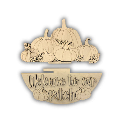 Fuoriporta banner intercambiabile con zucche Out of the Wood