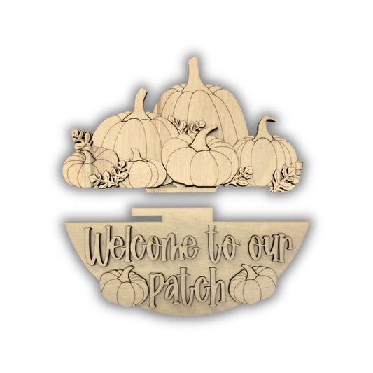 Fuoriporta banner intercambiabile con zucche Out of the Wood