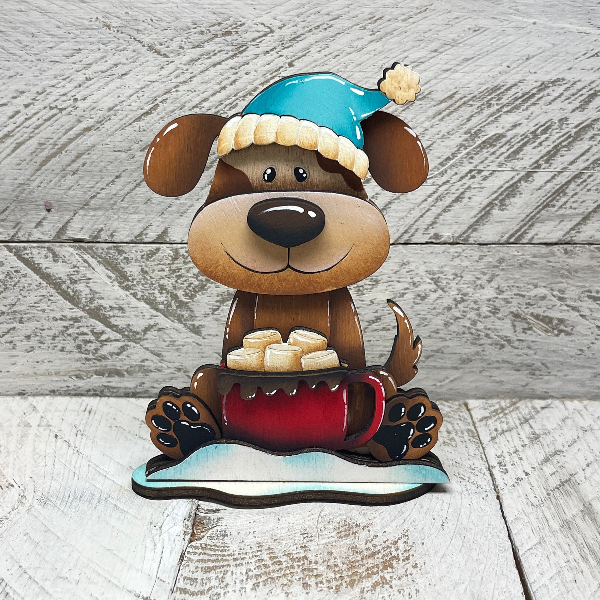 Dog Christmas piedistallo Out of the Wood
