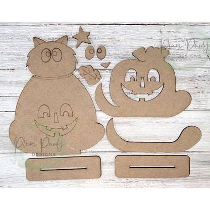 Gatto Halloween porta candela Out of the Wood
