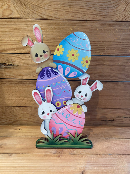Easter eggs tree with Bunny Out of the Wood