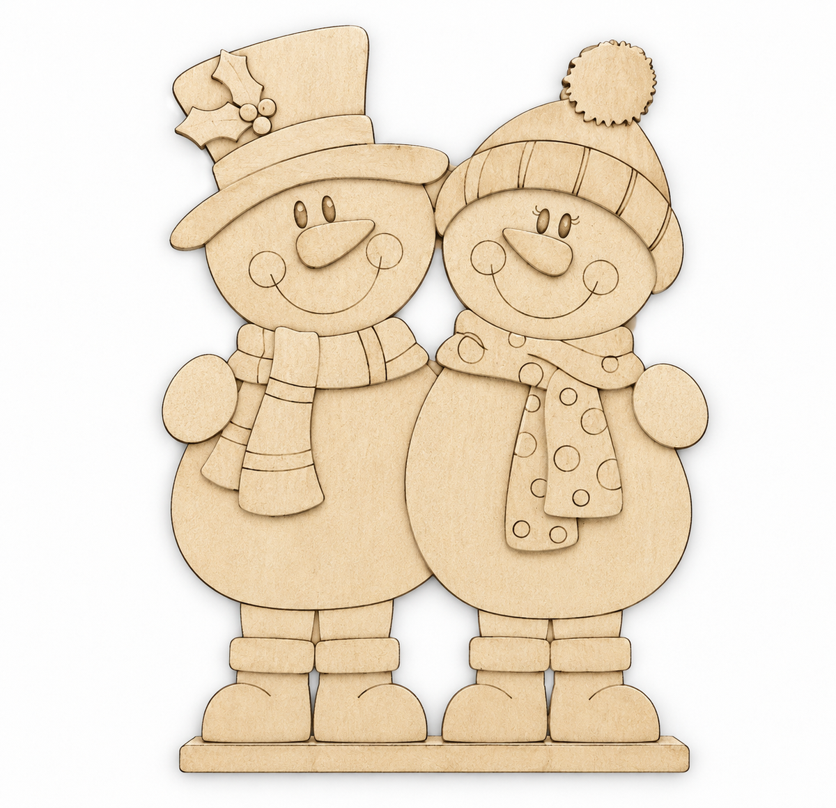 Snowman e snowman Hugs Out of the Wood