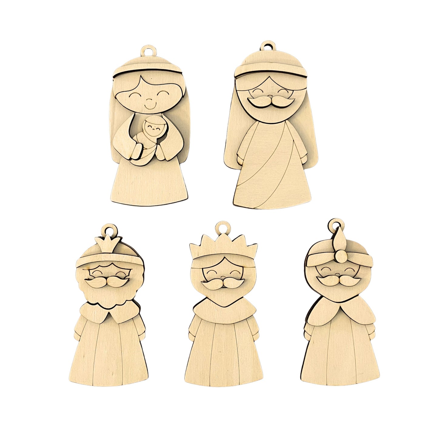 Nativity personaggi ornament Out of the Wood
