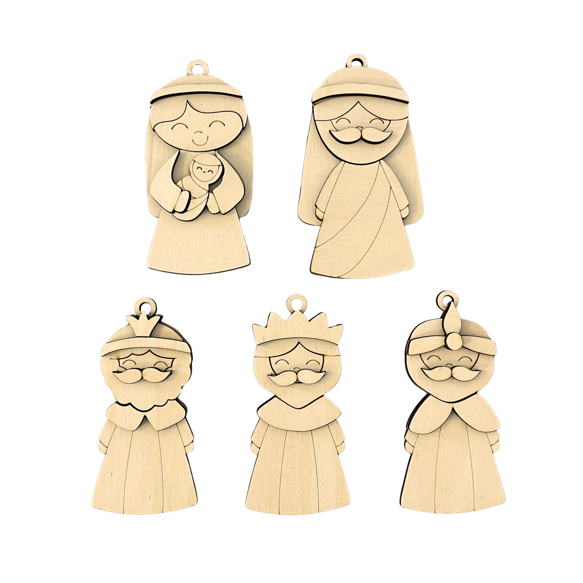 Nativity personaggi ornament Out of the Wood