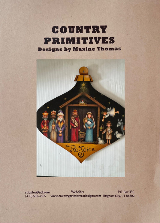CARTAMODELLO  -pattern -“Rejoice Nativity ” by Maxine Thomas Out of the Wood