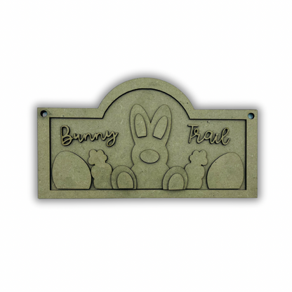 Insegna Bunny Trail Out of the Wood