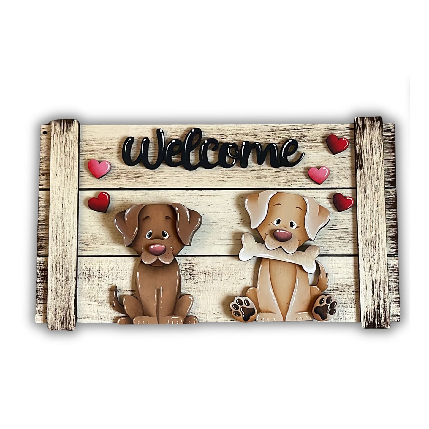 Fuoriporta steccato welcome cane golden Out of the Wood