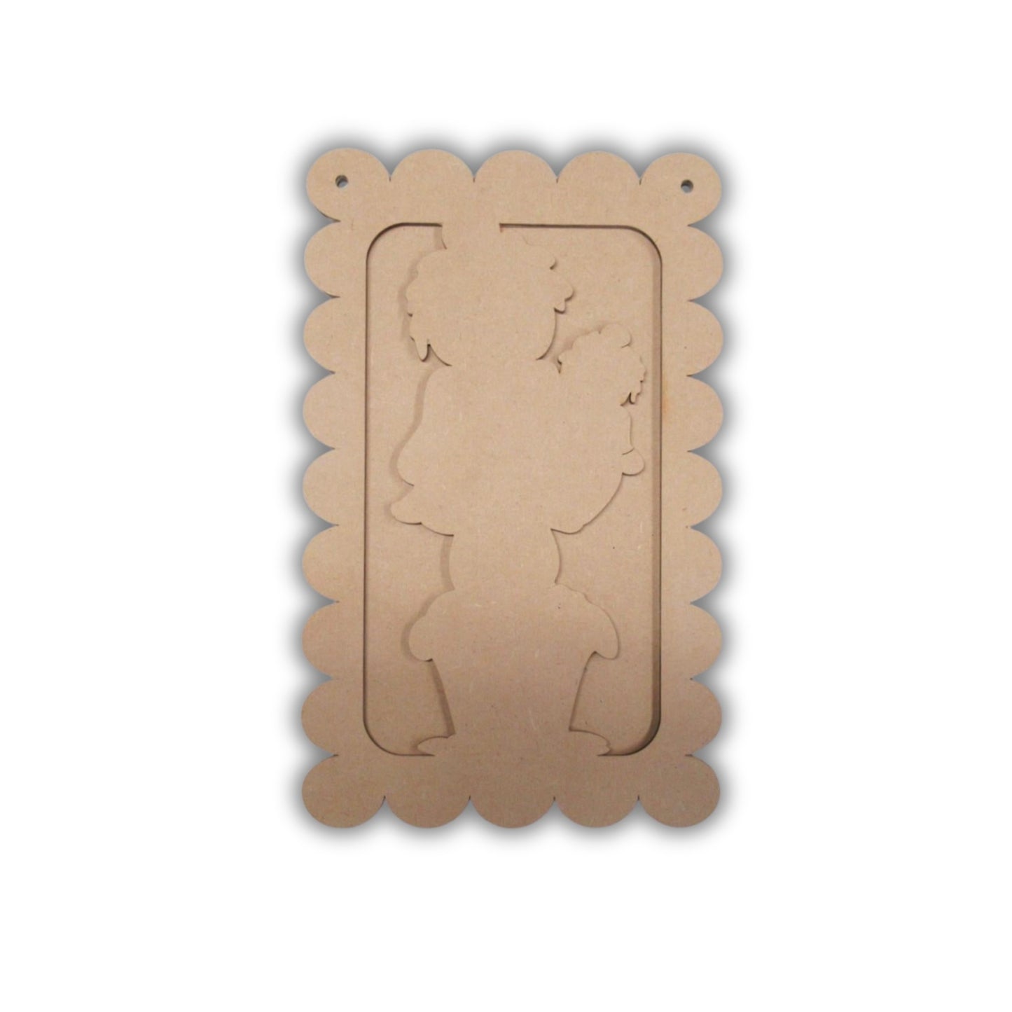 Gingerbread scaloped plaque Out of the Wood