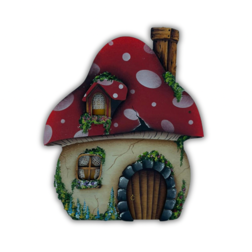 Portapennelli/ brush holder “I love Gnomes” Out of the Wood