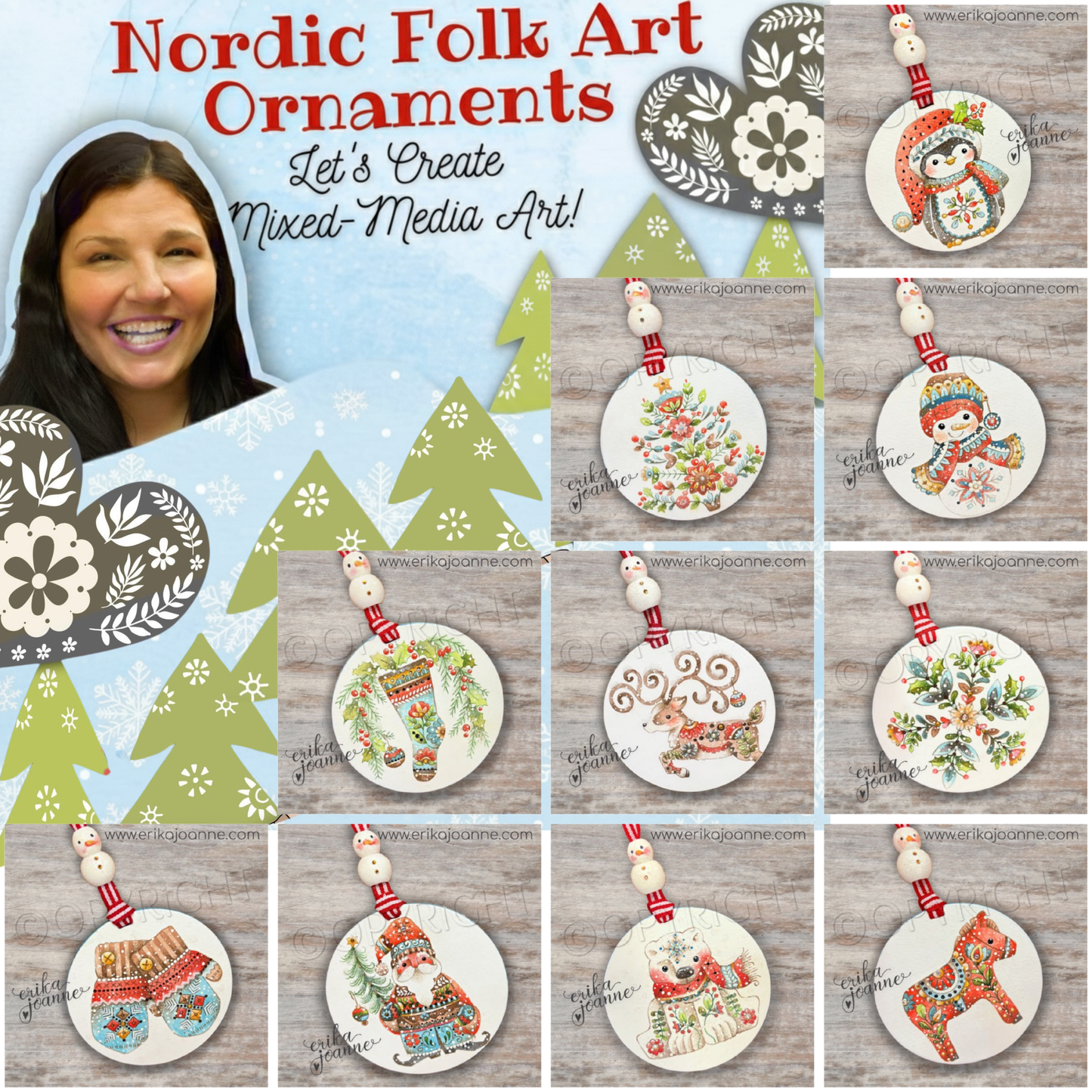 Nordica folk art ornament Out of the Wood