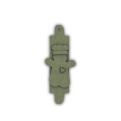 Ginger mattarello verticale ornament Out of the Wood