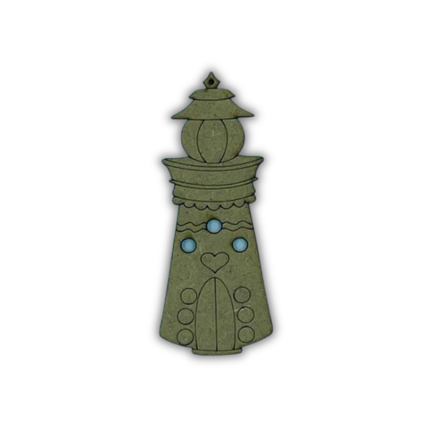 Gingerbread lighthouse ornament Out of the Wood