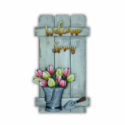 Secchiello con tulipani Out of the Wood