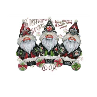 Sweet Pepermint swirl Santa by Jamie Mills Price Out of the Wood
