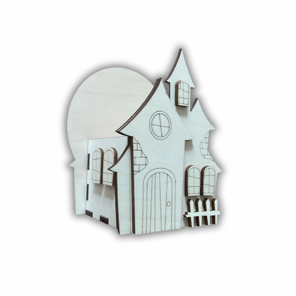Portapennelli/ brush holder “I love Halloween” Out of the Wood