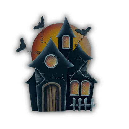 Portapennelli/ brush holder “I love Halloween” Out of the Wood