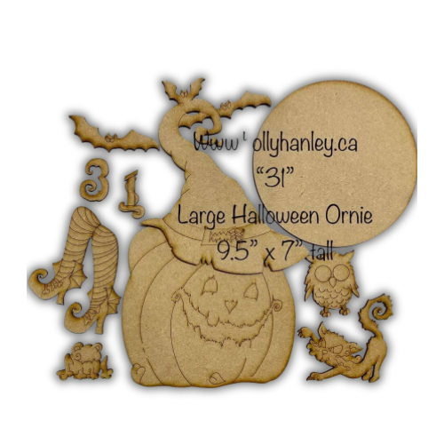 31 Hallowen ornament  con accessori ( Holly Hanley design) Out of the Wood