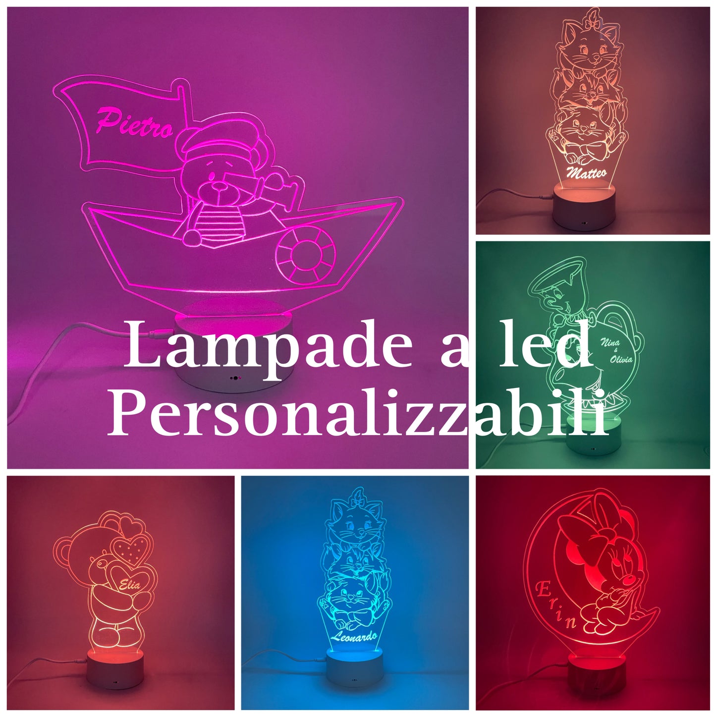 Lampada a led personalizzabile Out of the Wood