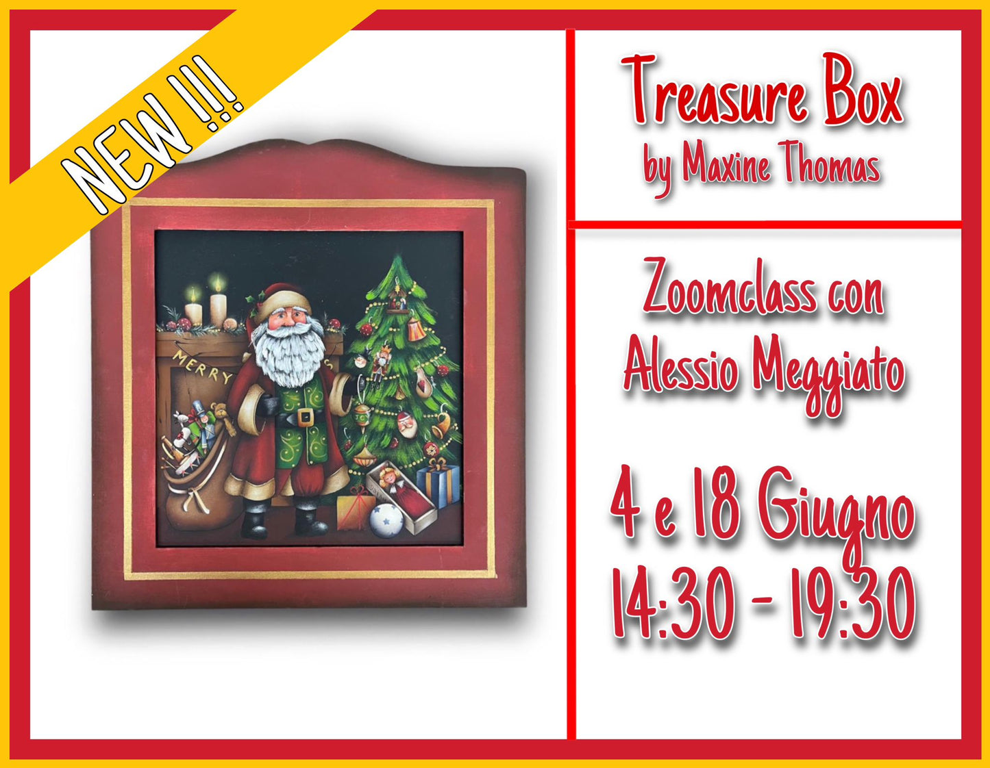 Zoom online CON ALESSIO  MEGGIATO “Treasured box by Maxine Thomas -Cartamodello compreso) Out of the Wood