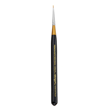 KINGART® Original Gold® 9000M Round Mini Handle Micro Detail Series, Premium Golden Taklon Multimedia Artist Brushes Out of the Wood