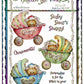 Baby bear buggy ornament - Out of the Wood