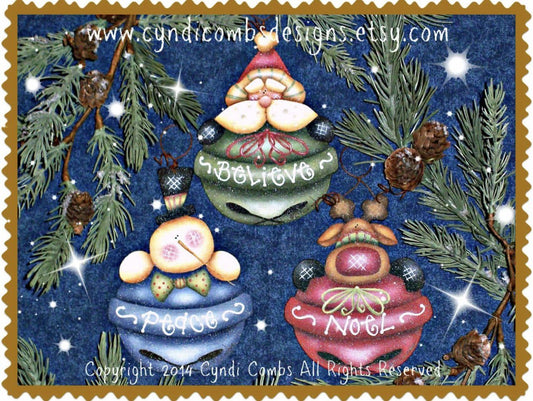Kit 3 pz Jolly jinglers painting (sagome in legno) - Out of the Wood
