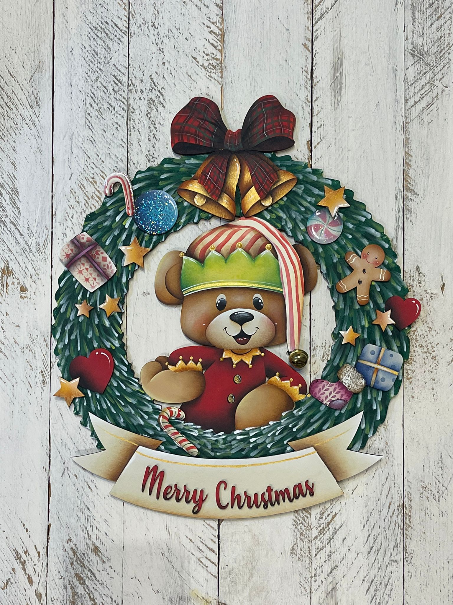 Christmas Bear Out of the Wood