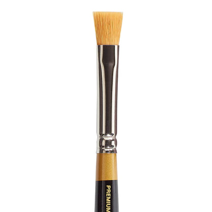KINGART® Original Gold® 9875 Wavy Specialty Stippler Series, Premium Golden Taklon Multimedia Artist Brushes Out of the Wood