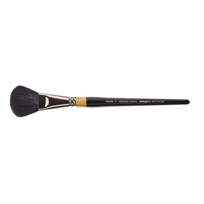 KINGART® Original Gold® 9275 Oval Mop Super Soft Dyed Black Natural Goat Hair Series Premium Multimedia Artist Brushes Out of the Wood