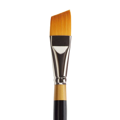KINGART® Original Gold® 9400 Angle Shader Series, Premium Golden Taklon Multimedia Artist Brushes Out of the Wood