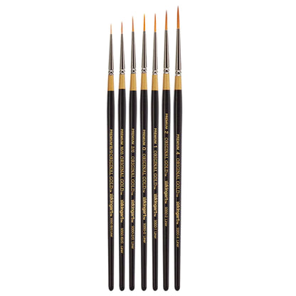 KINGART® Original Gold® 9050 Script Liner Series Premium Golden Taklon Multimedia Artist Brushes Out of the Wood