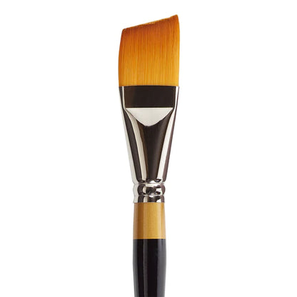 KINGART® Original Gold® 9400 Angle Shader Series, Premium Golden Taklon Multimedia Artist Brushes Out of the Wood