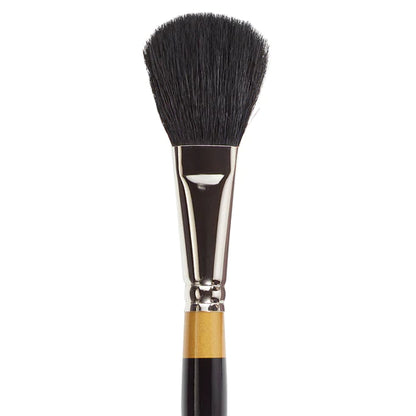 KINGART® Original Gold® 9275 Oval Mop Super Soft Dyed Black Natural Goat Hair Series Premium Multimedia Artist Brushes Out of the Wood