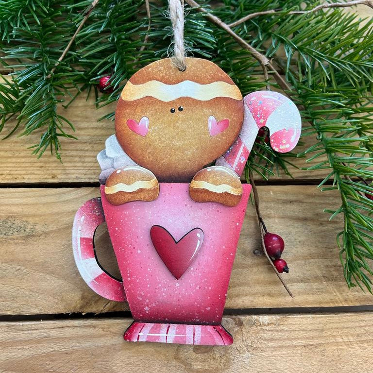 Gingerbread Cocoa ornament Out of the Wood