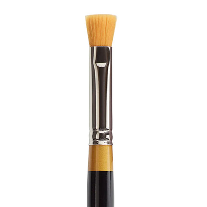 KINGART® Original Gold® 9875 Wavy Specialty Stippler Series, Premium Golden Taklon Multimedia Artist Brushes Out of the Wood