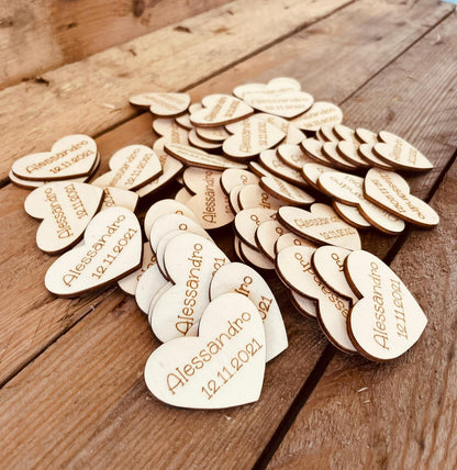 Targhetta cuore personalizzabile - Out of the Wood