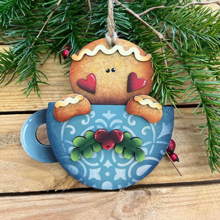 Gingerbread Cocoa ornament Out of the Wood