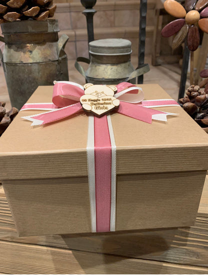 Targhetta orso con cuore personalizzabile - Out of the Wood