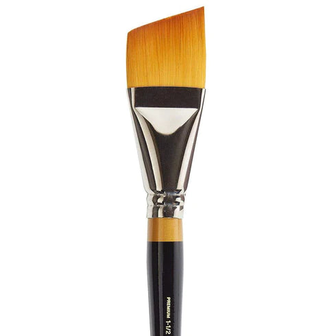 KINGART® Original Gold® 9400 Angle Shader Series, Premium Golden Taklon Multimedia Artist Brushes Out of the Wood
