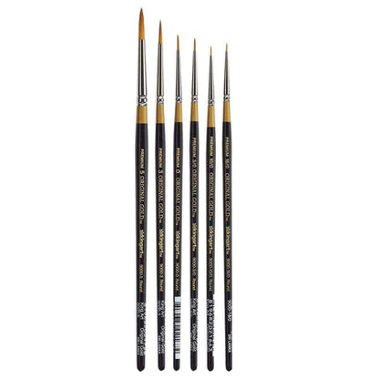 KINGART® Original Gold® 9000 Round Series Premium Golden Taklon Multimedia Artist Brushes Out of the Wood