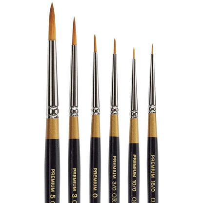 KINGART® Original Gold® 9000 Round Series Premium Golden Taklon Multimedia Artist Brushes Out of the Wood