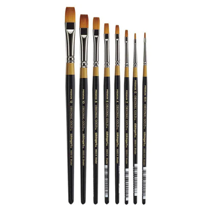 KINGART® Original Gold® 9300 Shader Series, Premium Golden Taklon Multimedia Artist Brushes, Out of the Wood