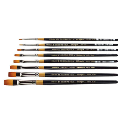 KINGART® Original Gold® 9300 Shader Series, Premium Golden Taklon Multimedia Artist Brushes, Out of the Wood
